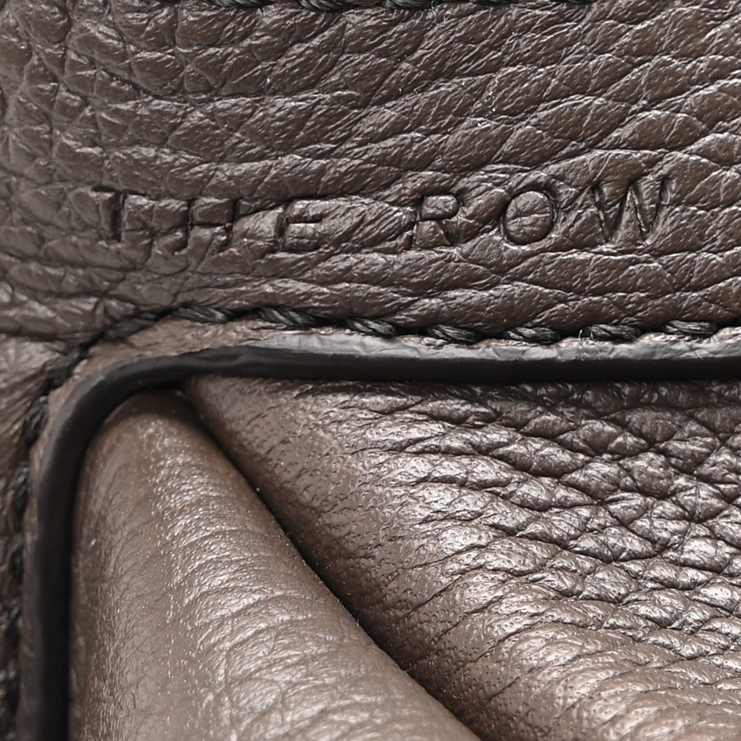 Grained Calfskin Large Slouchy Banana Bag Brunette
