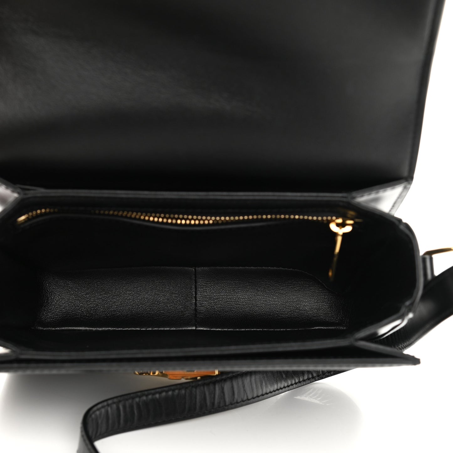Shiny Calfskin Small Triomphe Black