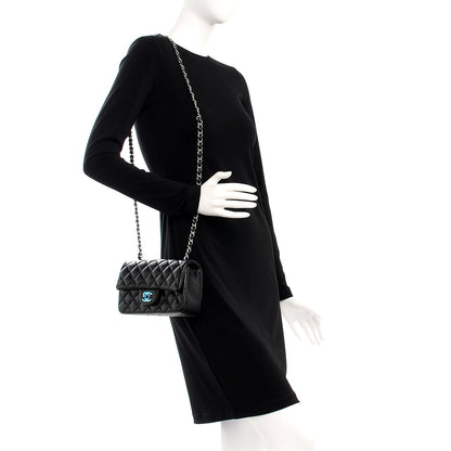 Chanel Lambskin Quilted Mini Rectangular Flap Black 2 of 8