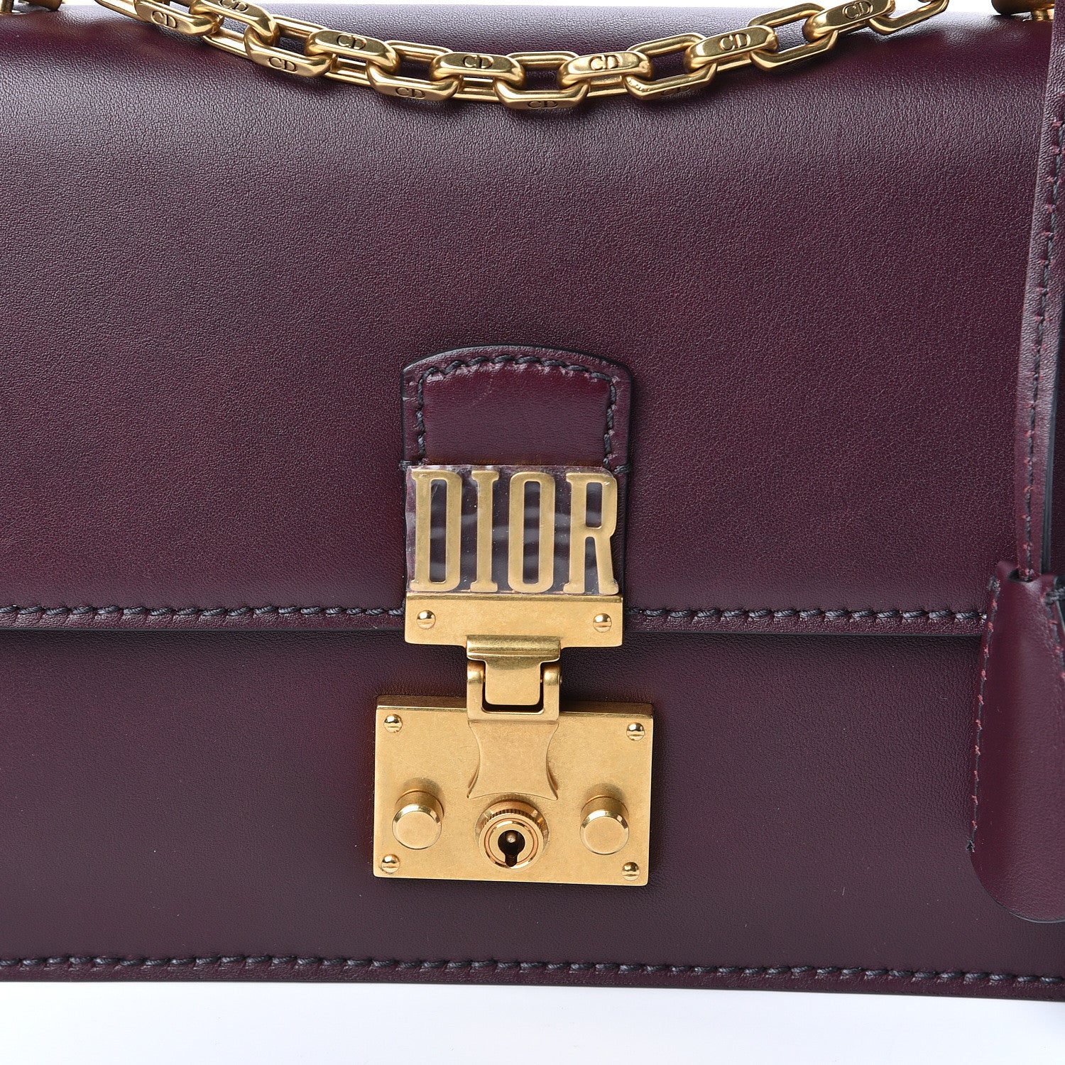 Christian Dior Calfskin Large Dioraddict Flap Bag Deep Amaranth 9 of 9