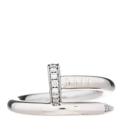 Cartier 18K White Gold Diamond Juste Un Clou Ring 49 4.75 1 of 7