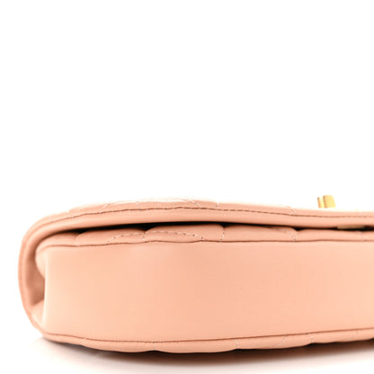 Chanel Calfskin Quilted Coco Mail Clutch With Chain Light Pink 10 of 11
