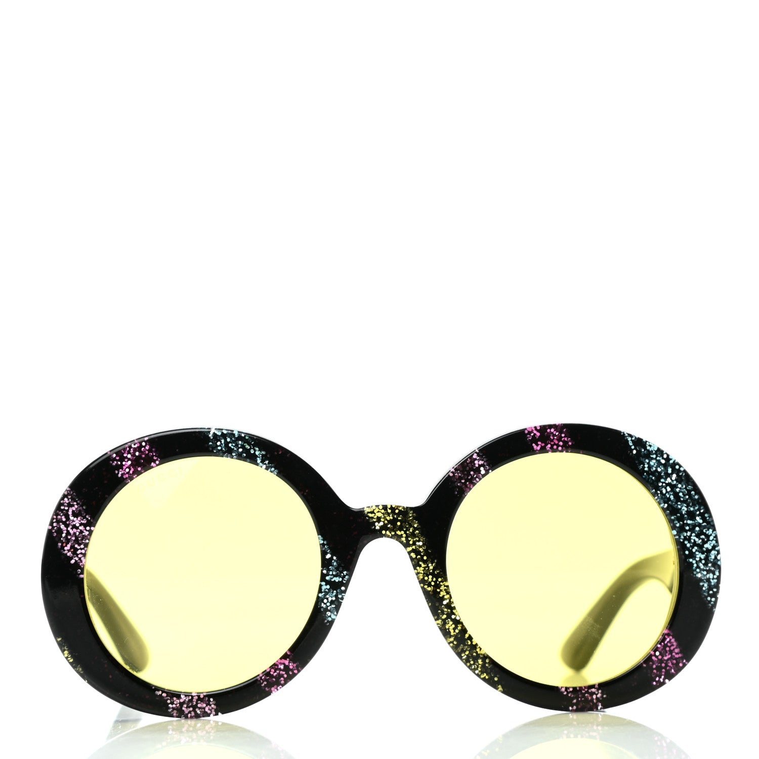 Gucci Acetate Round Glitter GG0319S Sunglasses Rainbow 2 of 7