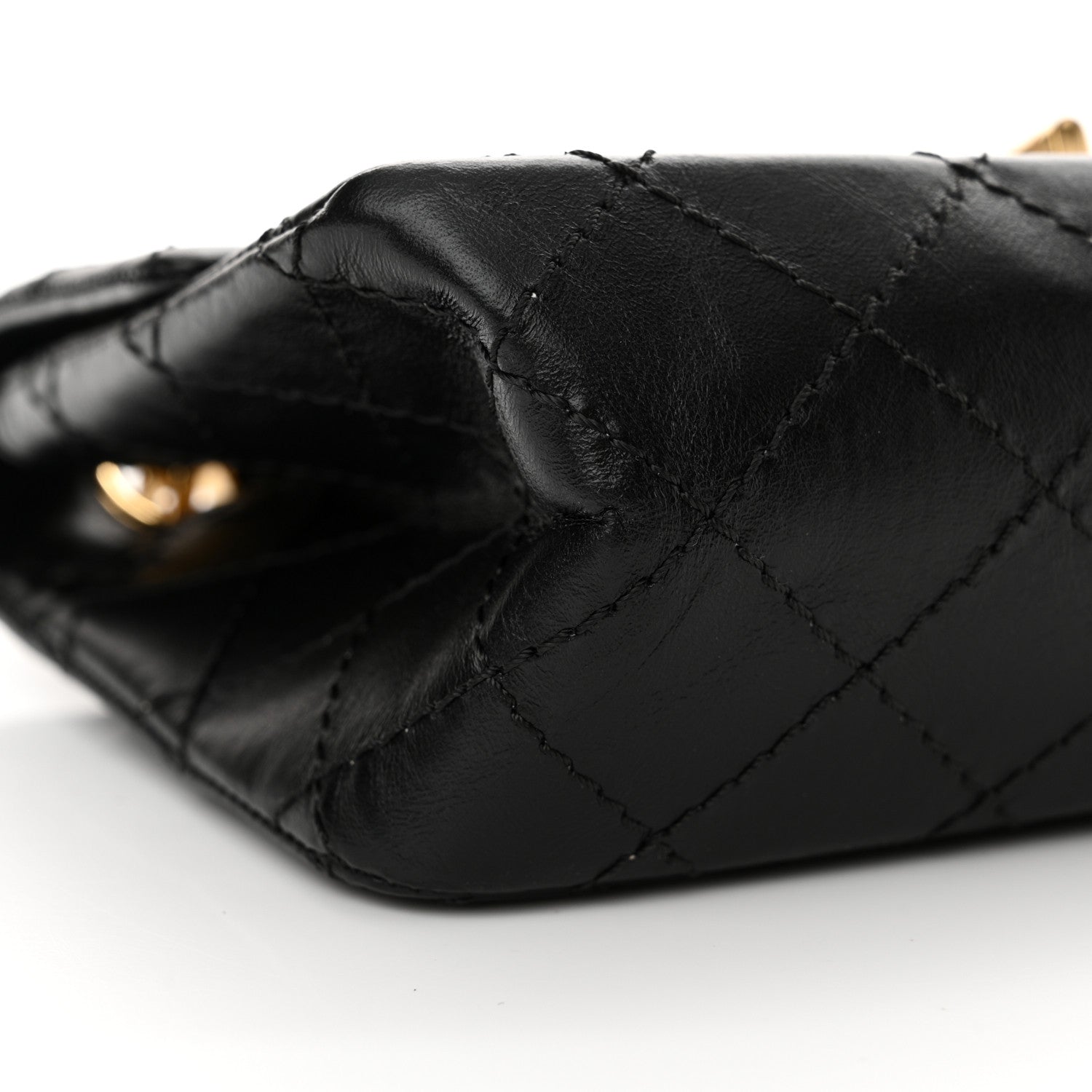 Chanel Aged Calfskin Quilted 2.55 Reissue Mini Flap Black 9 of 11