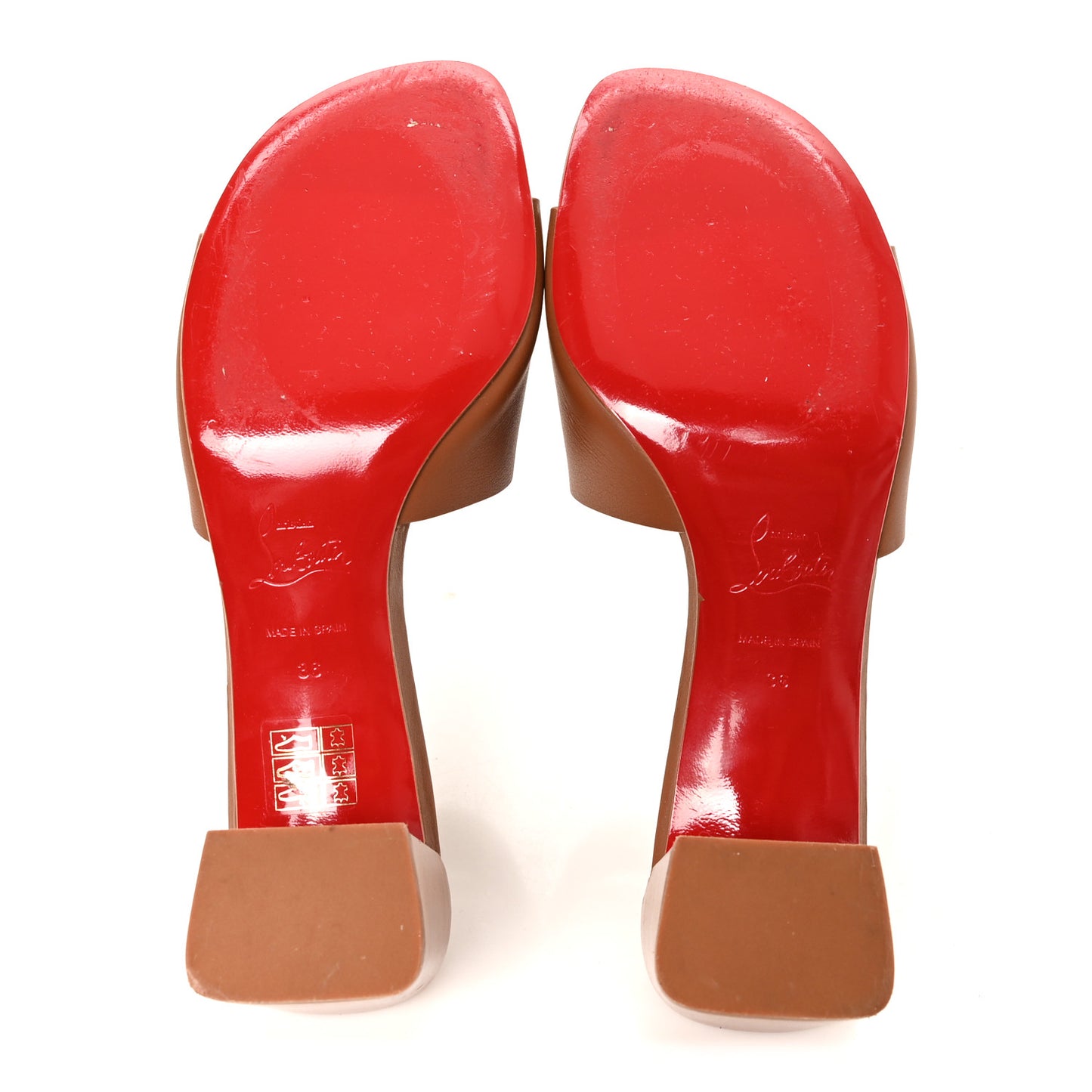 Calfskin Logo Embossed So CL 55 Mule 36 Cuoio