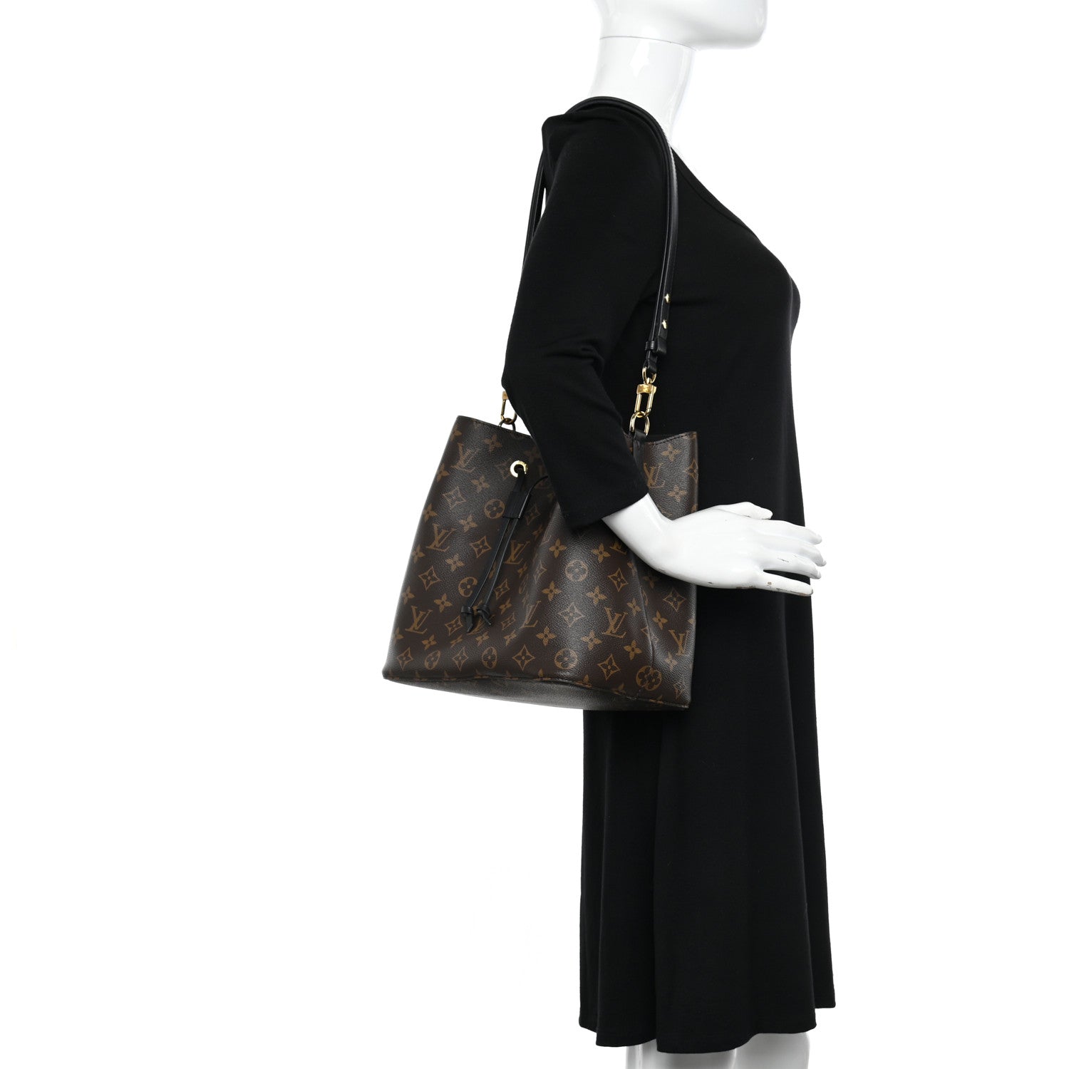 Louis Vuitton Monogram Neonoe MM Black 2 of 12