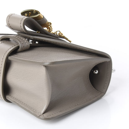 Chloe Shiny Goatskin Calfskin Mini Aby Chain Shoulder Bag Motty Grey 6 of 9