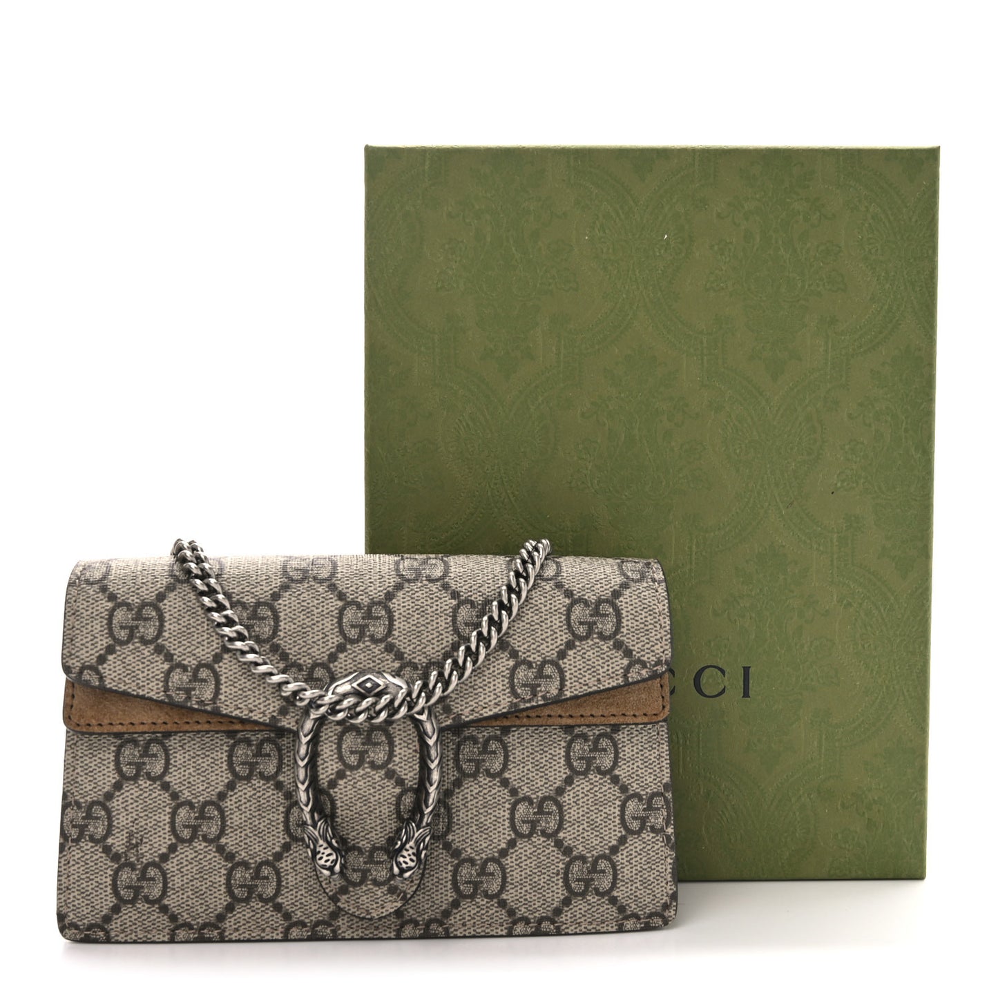 GG Supreme Monogram Super Mini Dionysus Shoulder Bag Taupe