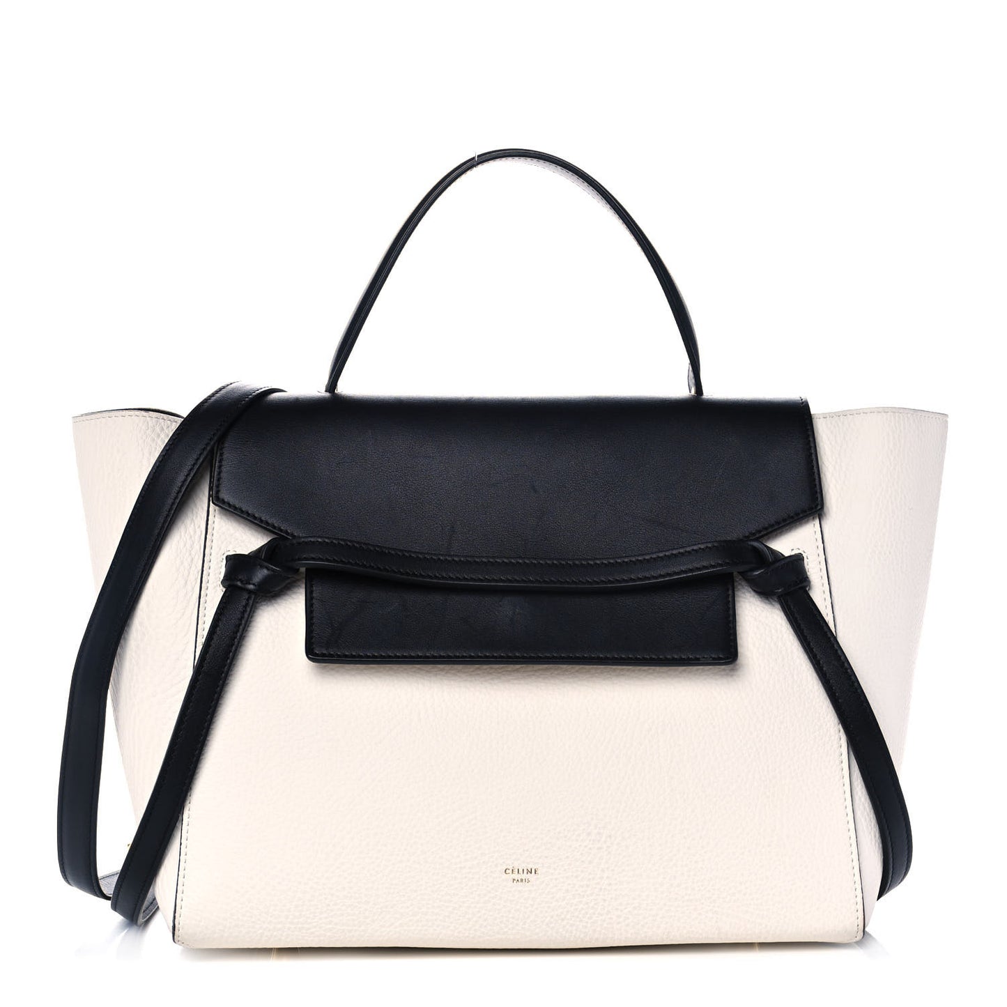 Elephant Calfskin Mini Belt Bag White