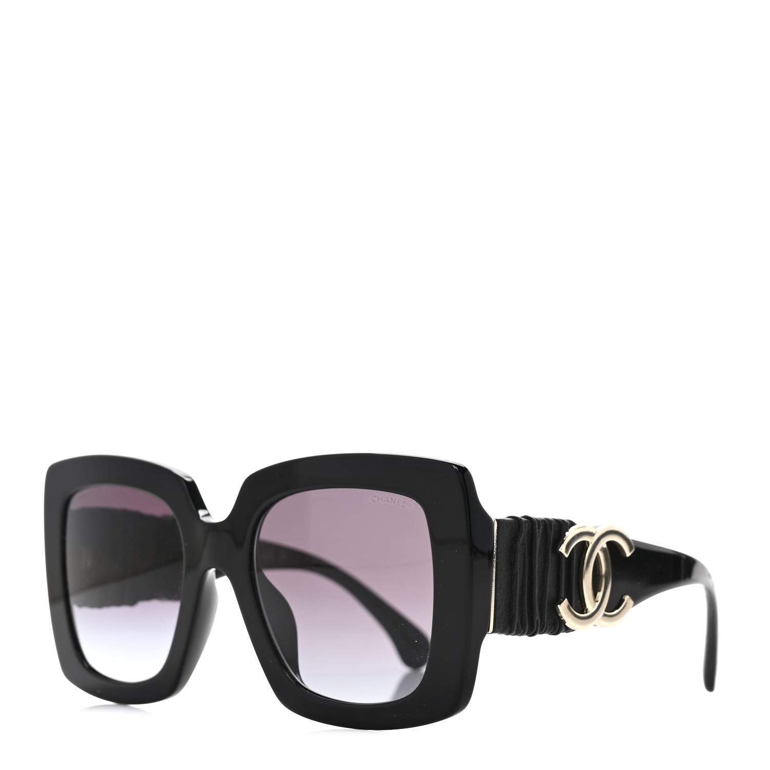 Chanel Acetate Calfskin Square Sunglasses 5474-Q-A Black 1 of 8