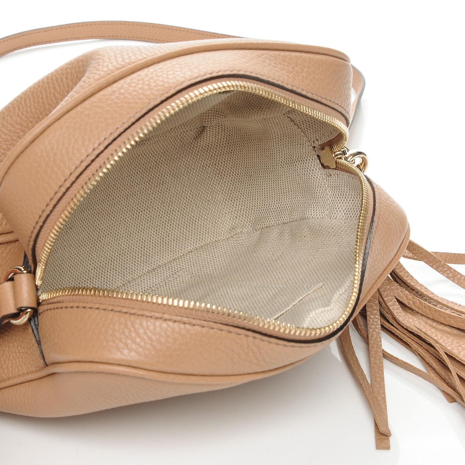 Gucci Pebbled Calfskin Small Soho Disco Bag Camelia 5 of 7