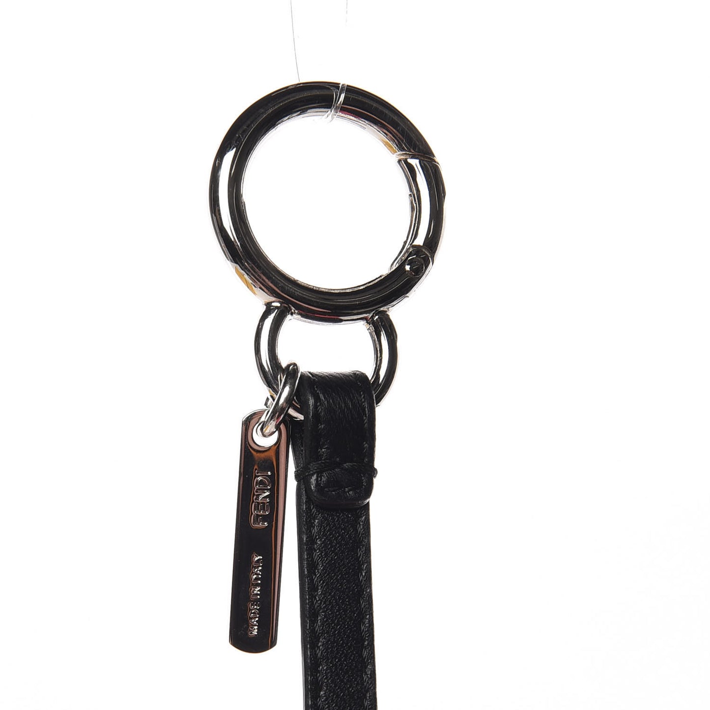 Fox Mink Goat Fur Nappa Karlito Bag Charm Black Foresta Rosso