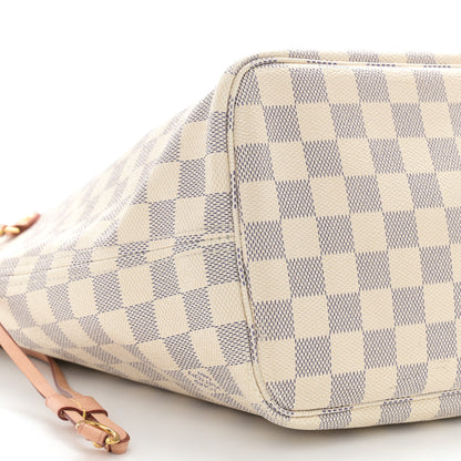 Louis Vuitton Damier Azur Neo Neverfull MM Rose Ballerine 12 of 14