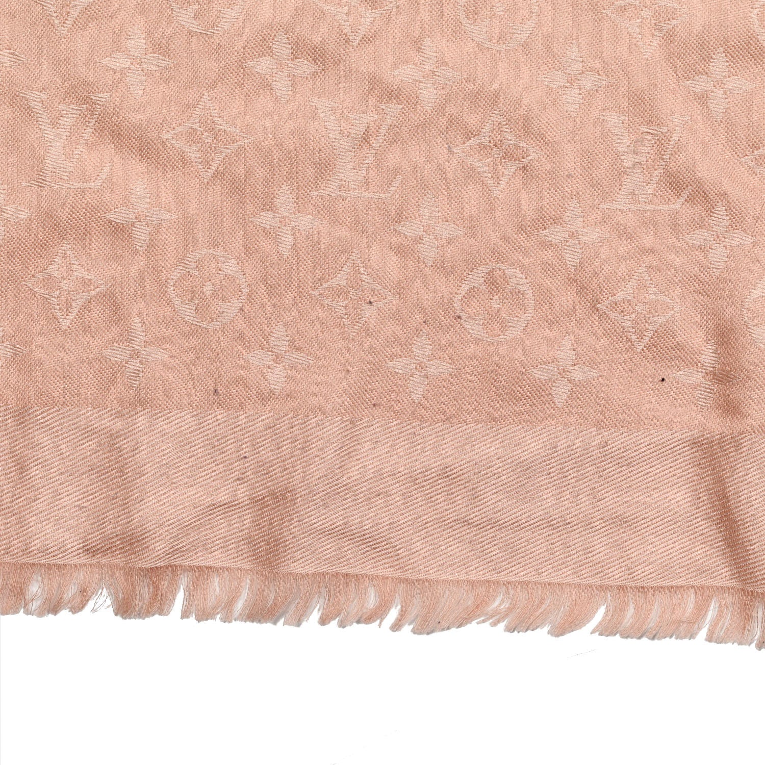 Louis Vuitton Silk Wool Monogram Shawl Rose 4 of 4