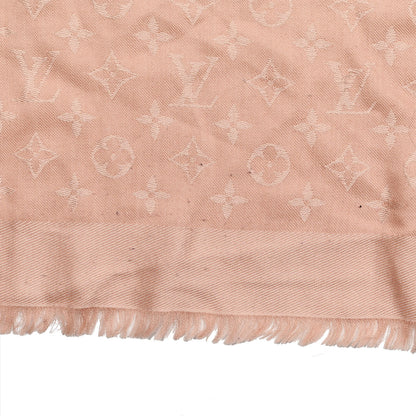 Louis Vuitton Silk Wool Monogram Shawl Rose 4 of 4