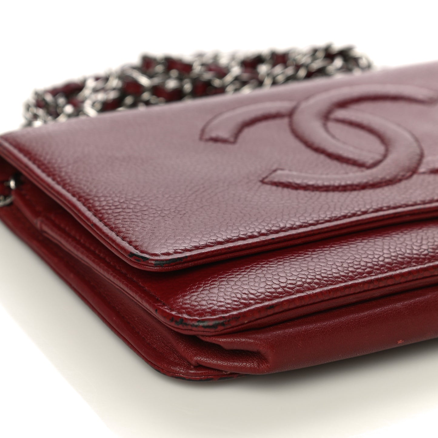 Caviar Timeless CC Wallet on Chain WOC Dark Red