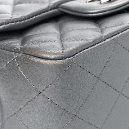 Chanel Metallic Lambskin Quilted Mini Square Flap Dark Silver 6 of 8