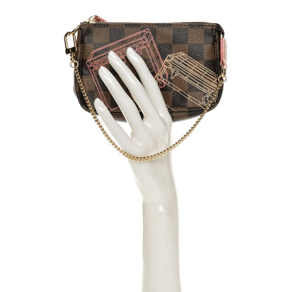Louis Vuitton Damier Ebene 2014 Christmas Animation Mini Pochette Accessories 2 of 7