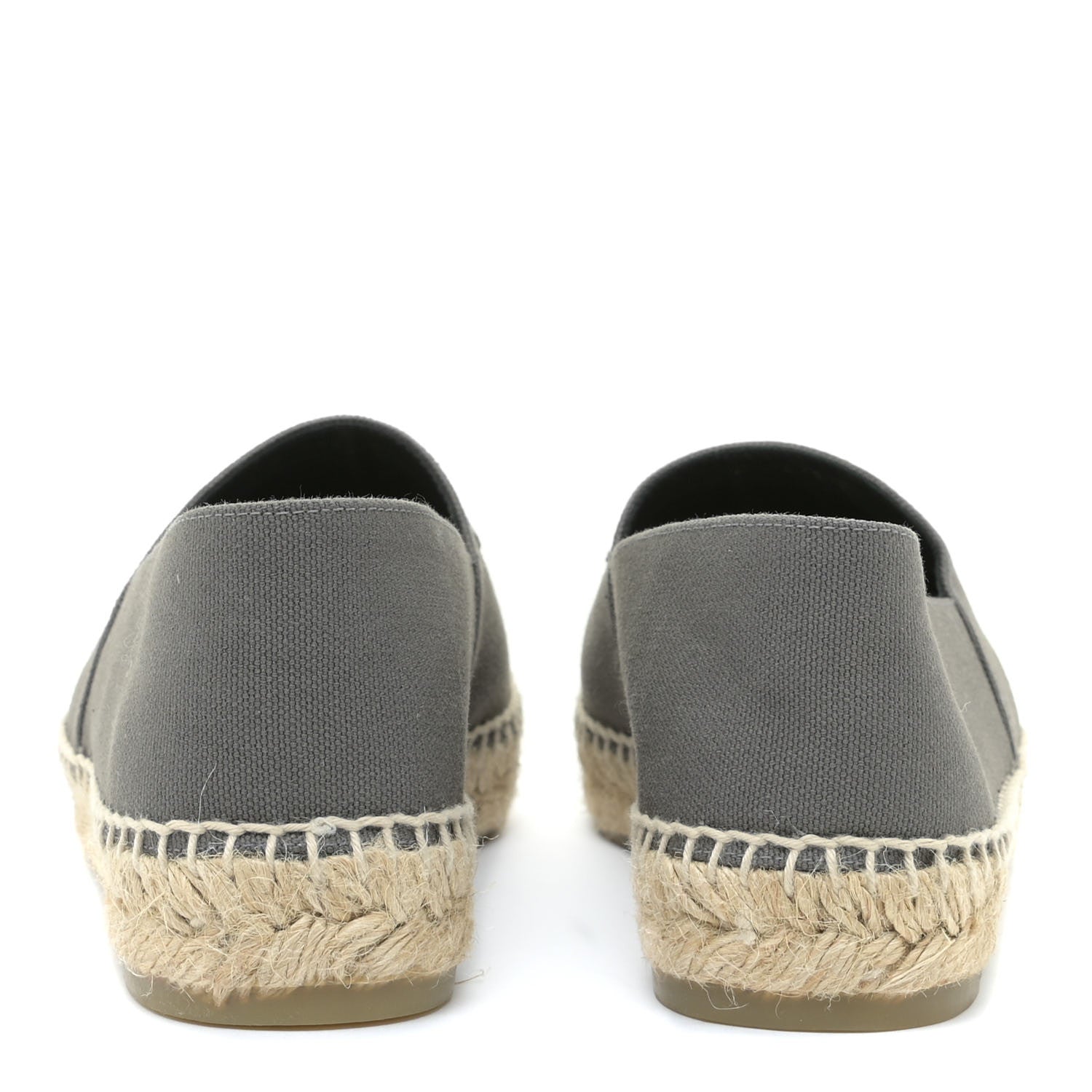 Chanel Canvas Grosgrain CC Espadrilles 39 Grey Black 5 of 14