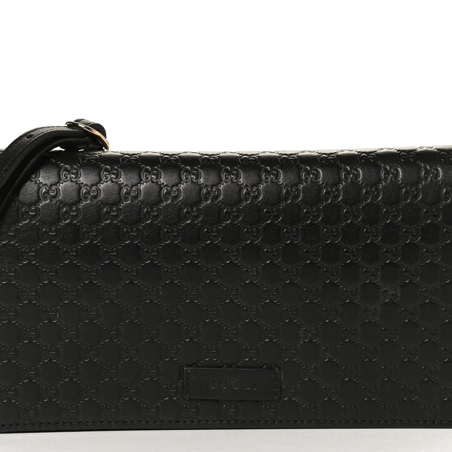 Microguccissima Crossbody Wallet Black