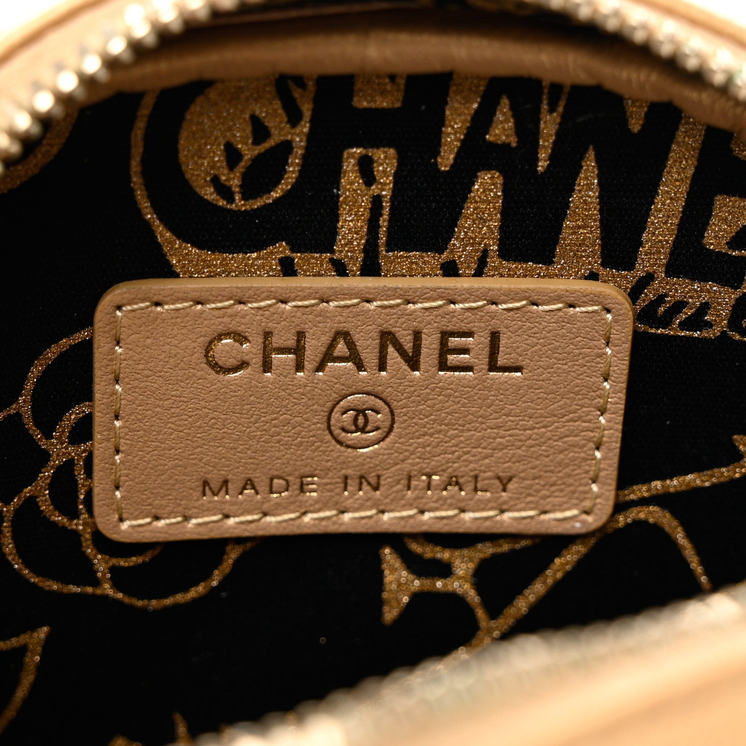 Chanel Metallic Lambskin Quilted Zip Around Classic Coin Purse Gold 6 of 7