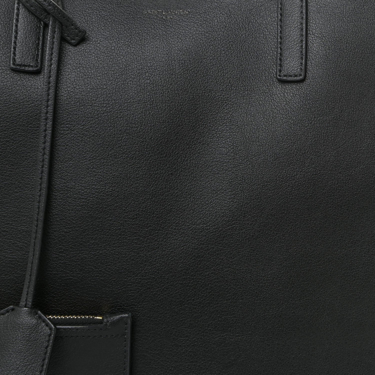 Saint Laurent Calfskin Large Shopping Tote Black 8 of 12