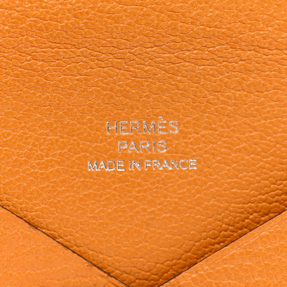 Hermes Chevre Mysore Calvi Card Case Moutarde 6 of 11