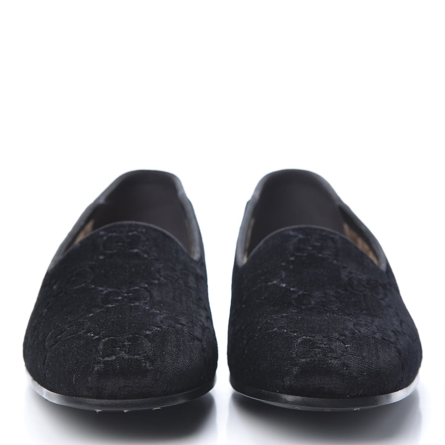 Velvet GG Monogram Mens Loafers 8.5 Black