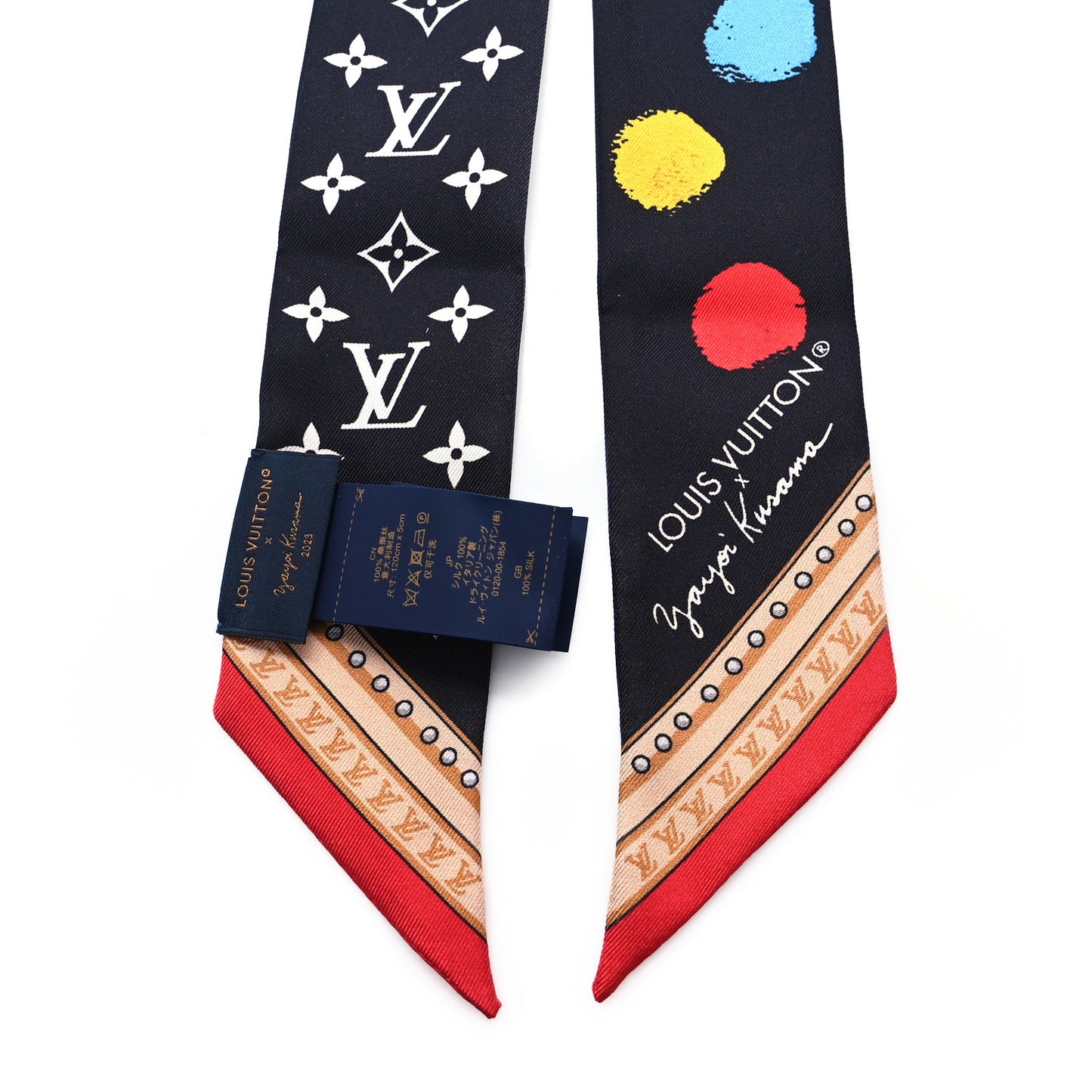 LV X YK Silk Monogram Bandeau Black Multicolor