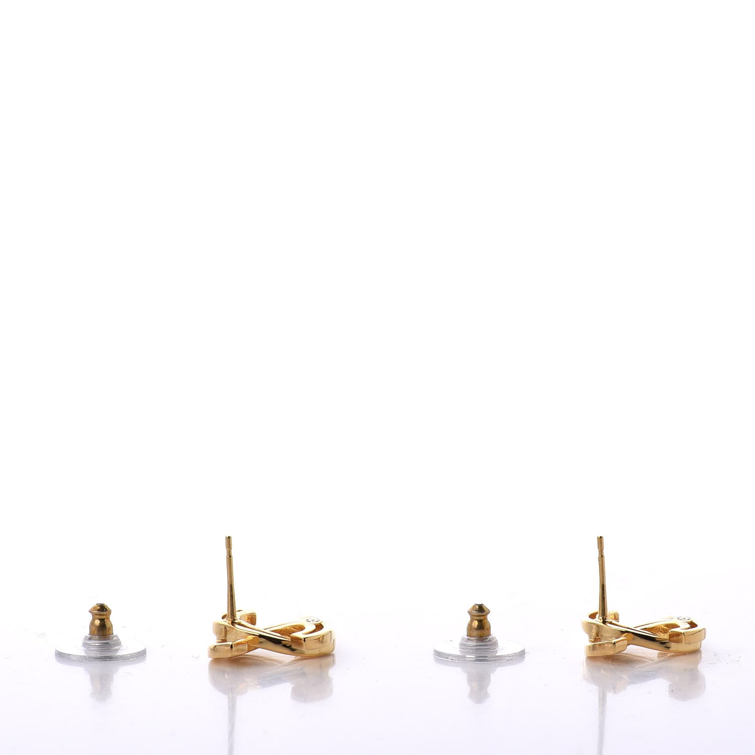 Chanel Metal Obazine CC Earrings Gold 4 of 5
