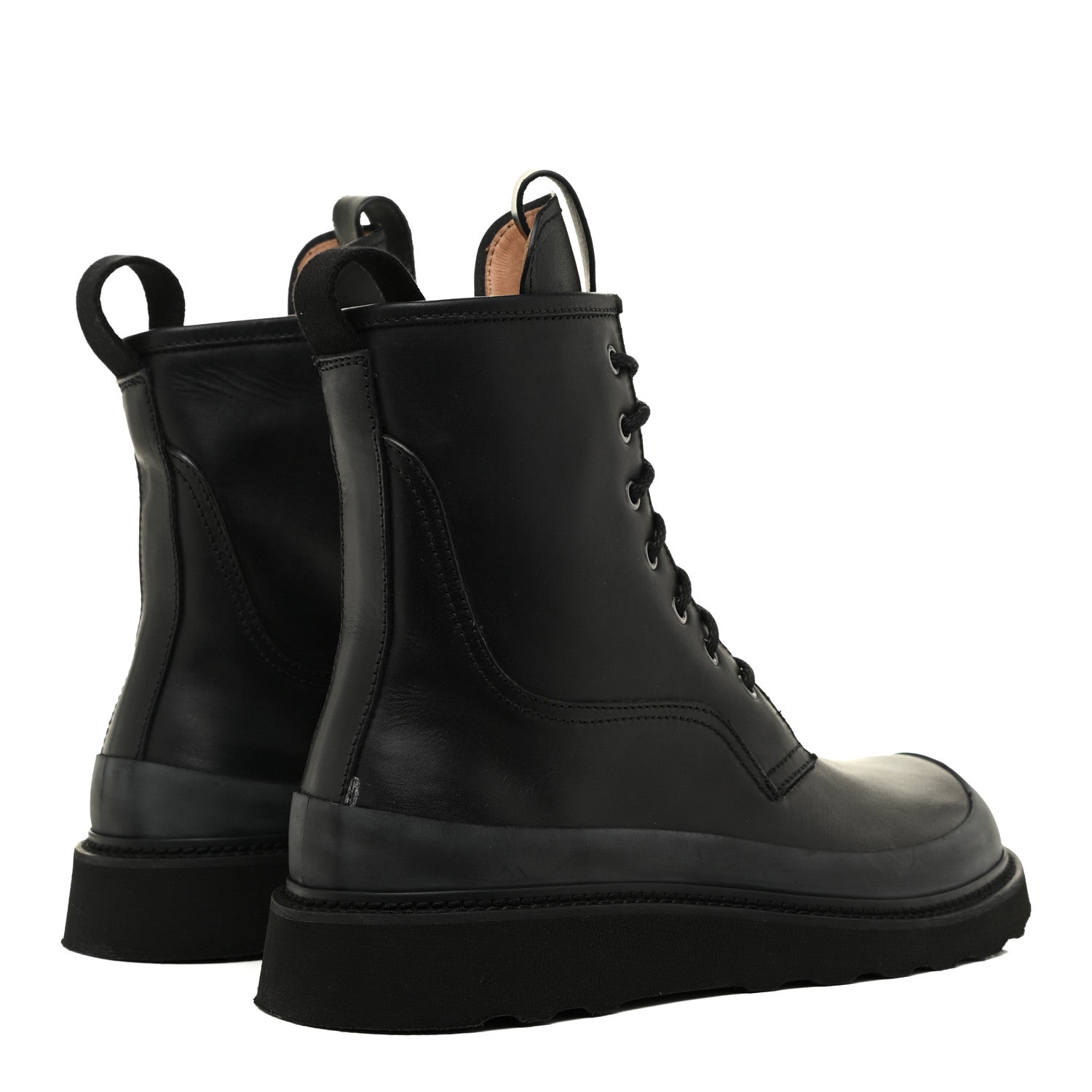 Bottega Veneta Calfskin Lace Up Martin Boots 41 Black 5 of 9