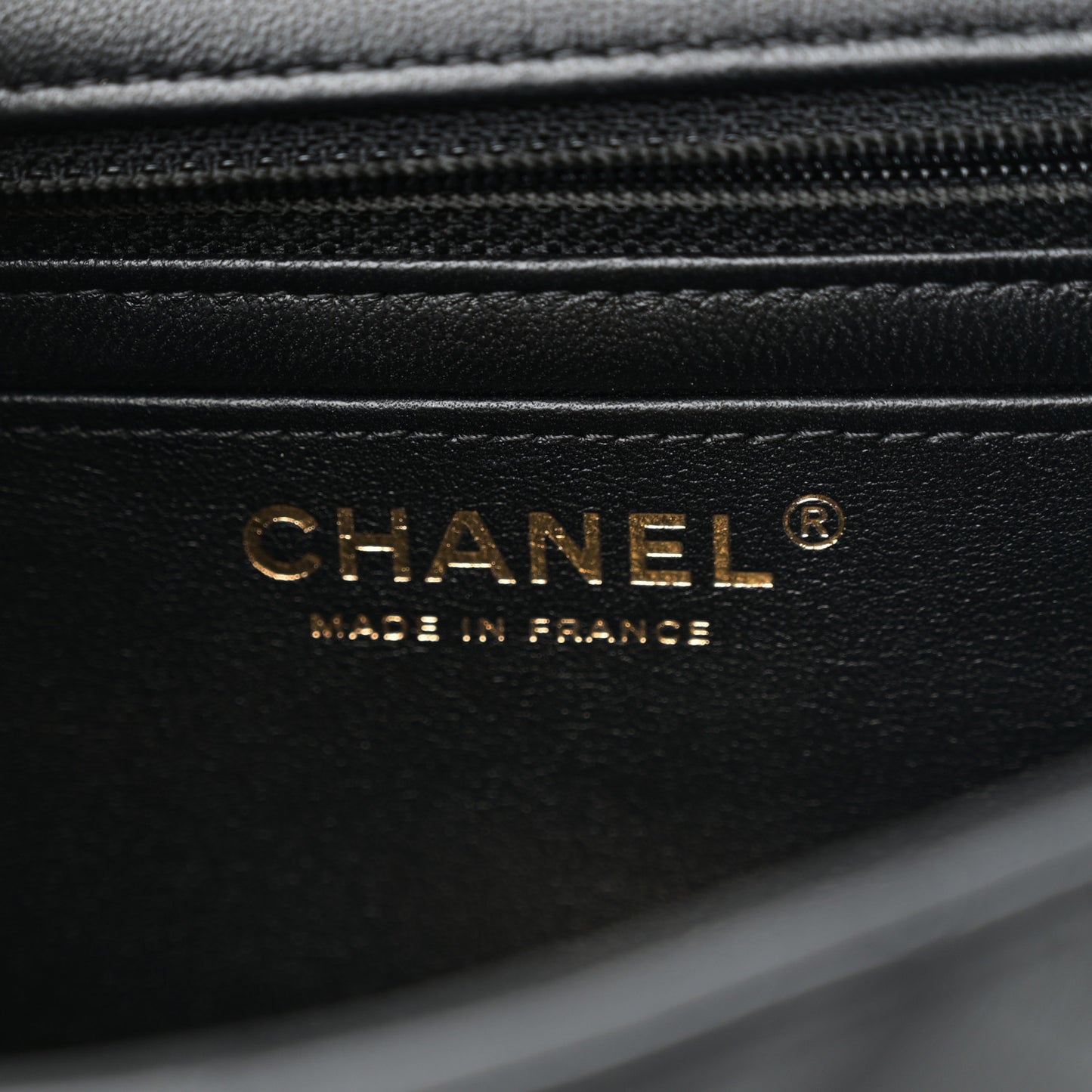 Lambskin Quilted Mini Rectangular Flap Black