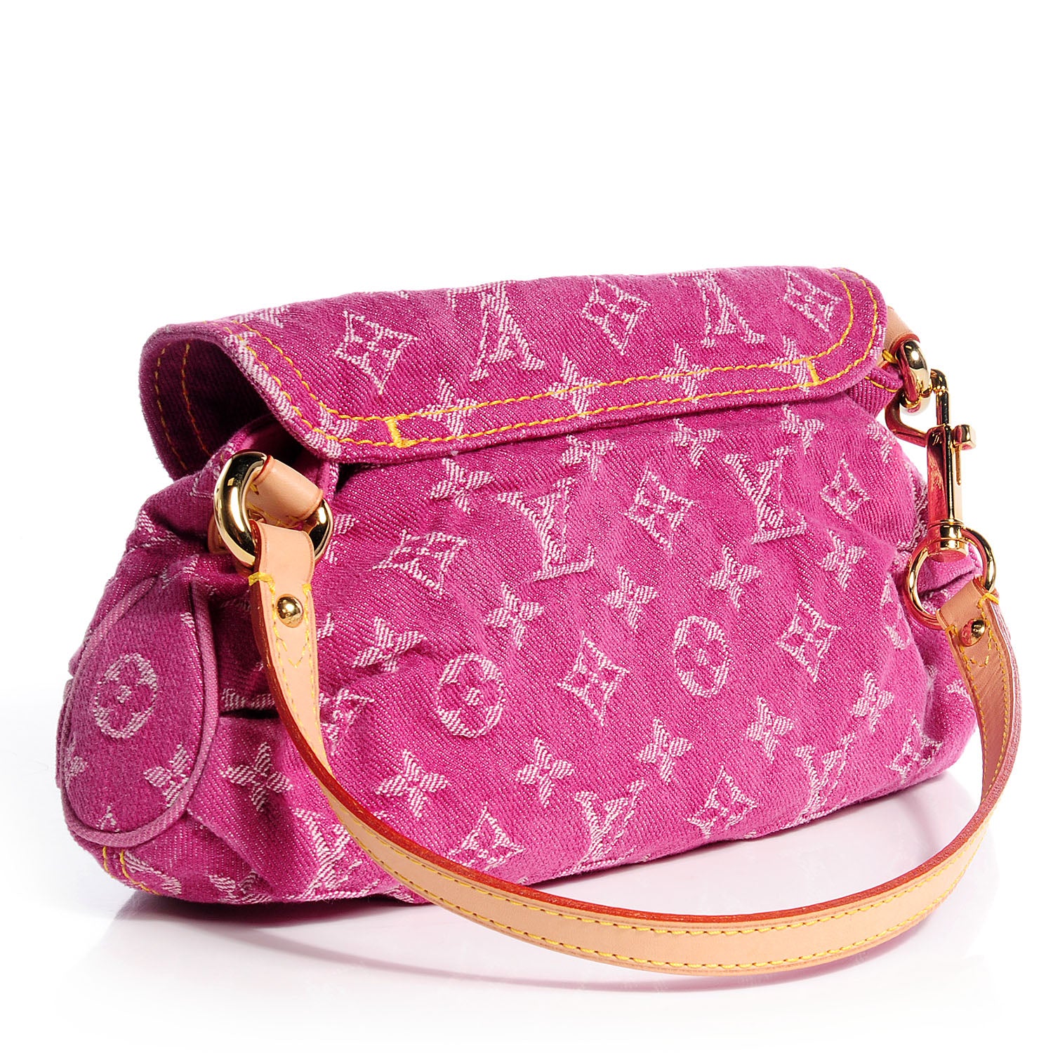 Louis Vuitton Monogram Denim Mini Pleaty Fuchsia 3 of 8