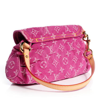 Louis Vuitton Monogram Denim Mini Pleaty Fuchsia 3 of 8