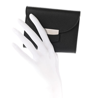 Celine Grained Calfskin Small Trotteur Multifunction Wallet Black 2 of 11