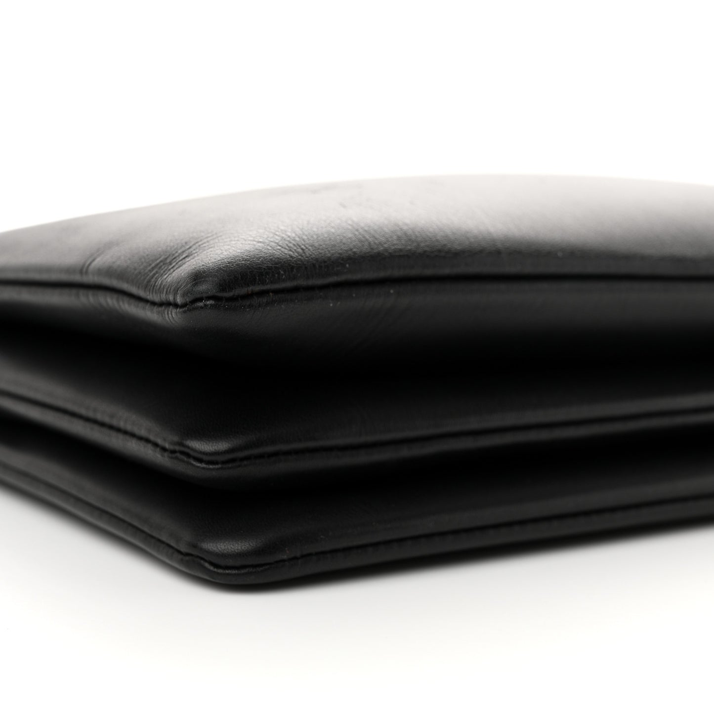 Calfskin Trapezio Shoulder Bag Black