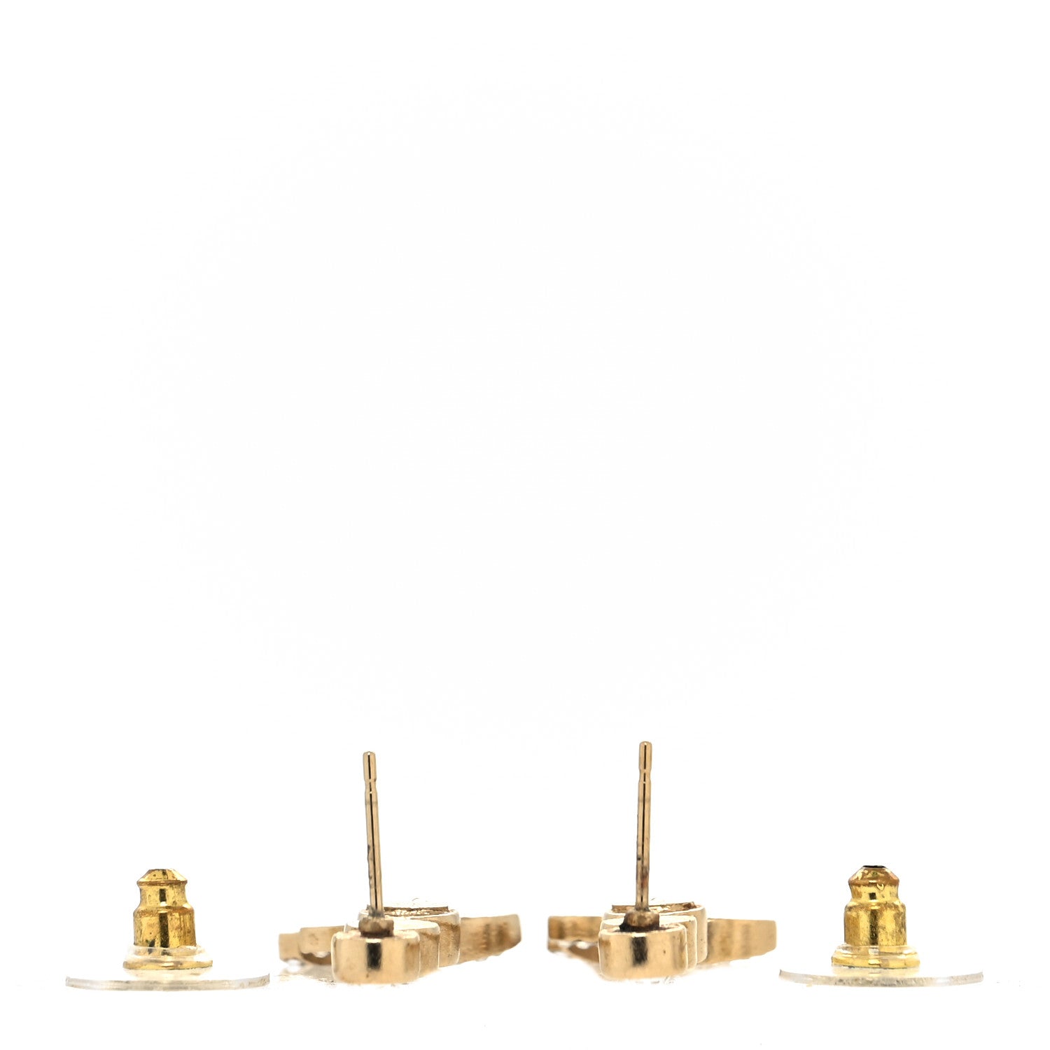 Chanel Crystal CC Drop Earrings Gold 3 of 4