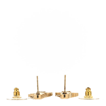 Chanel Crystal CC Drop Earrings Gold 3 of 4