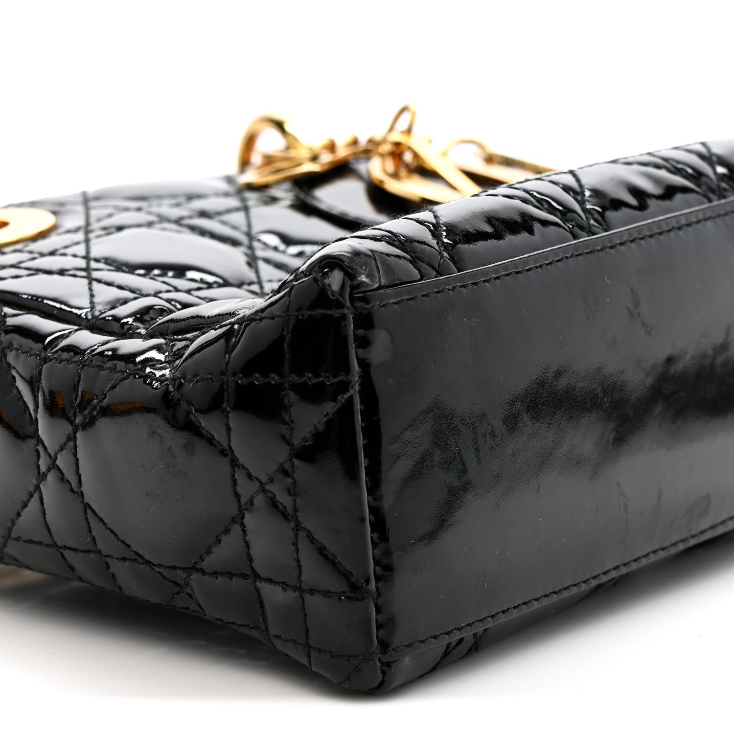 Christian Dior Patent Cannage Mini Lady Dior Black 9 of 10