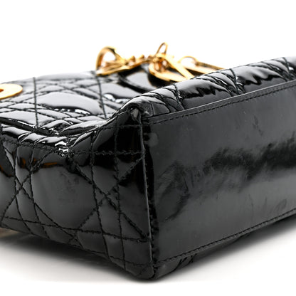 Christian Dior Patent Cannage Mini Lady Dior Black 9 of 10