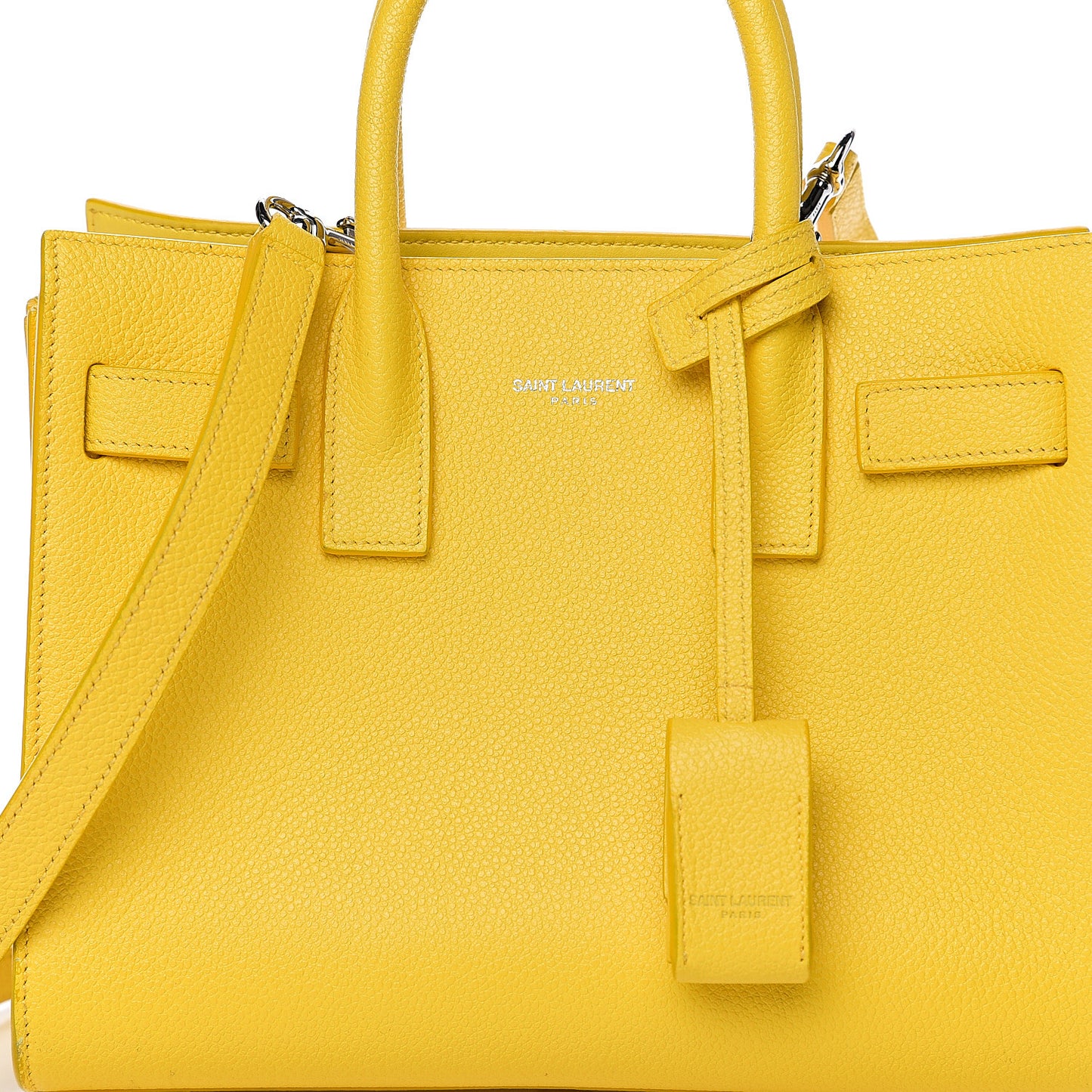 Grained Calfskin Nano Sac De Jour Jaune
