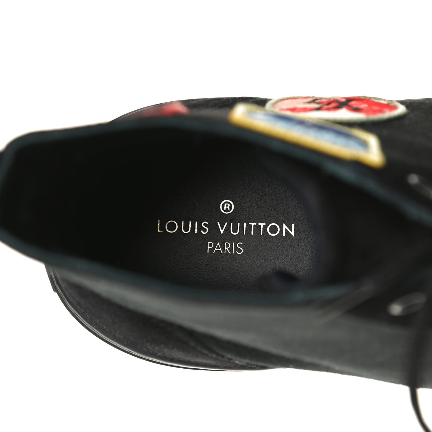 Louis Vuitton Canvas Alps Tattoo Sneaker Boots 9 Black 9 of 11