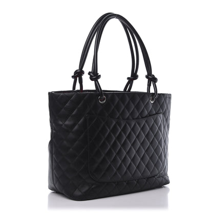 Chanel Calfskin Quilted Large Cambon Tote Black 3 of 12