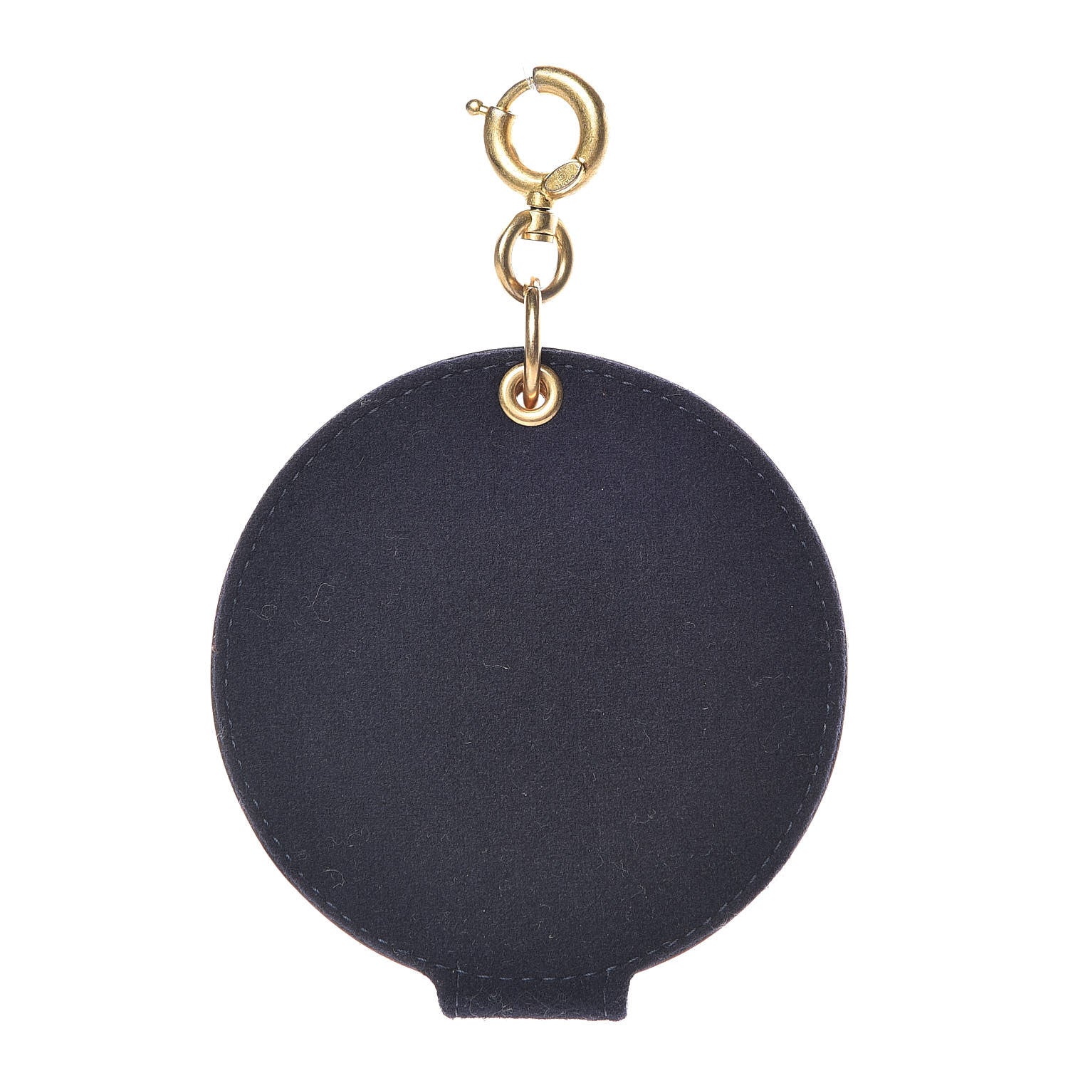 Chanel Wool Quilted Paris-Hamburg Charms Pocket Mirror Navy 3 of 6