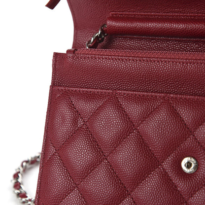 Chanel Caviar Quilted Wallet On Chain WOC Red 10 of 12