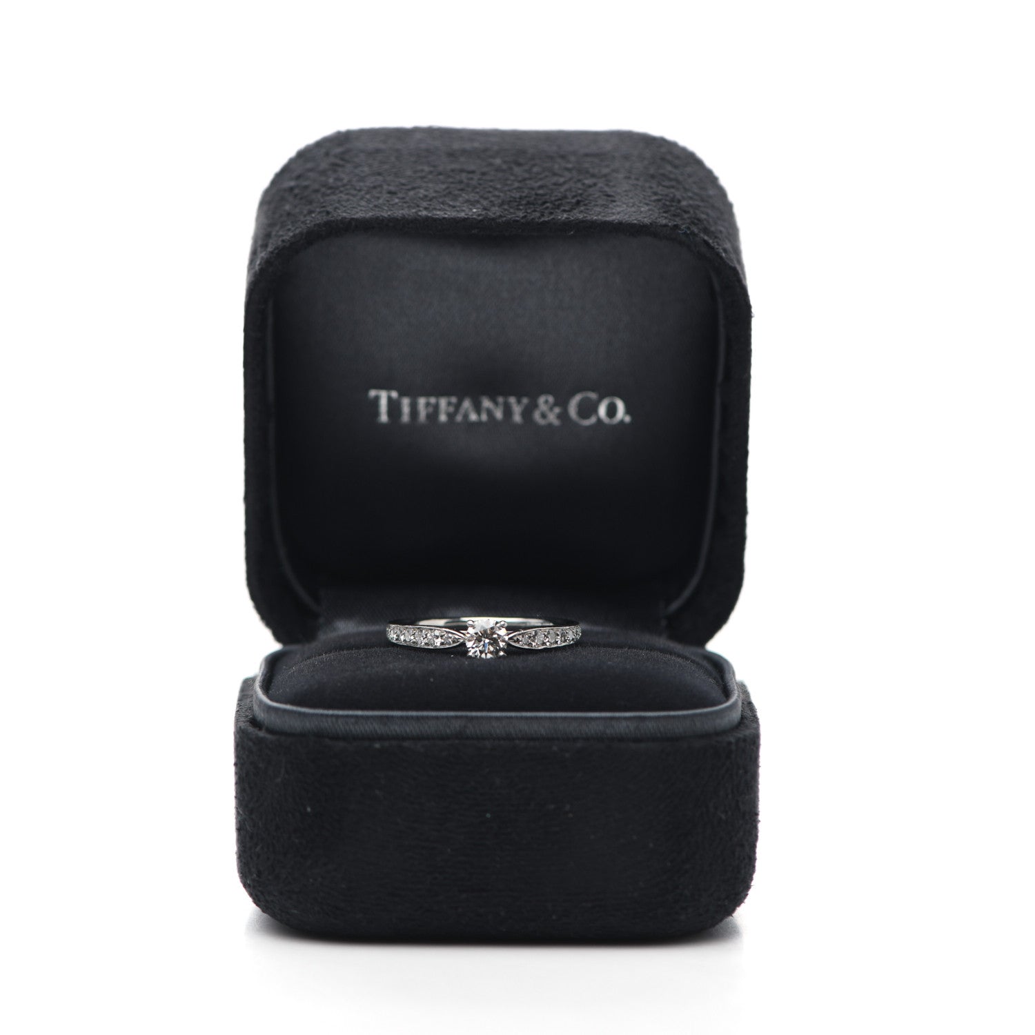 Tiffany Platinum Diamond .24ct Round Brilliant Harmony Engagement Ring 49 4.75 5 of 5