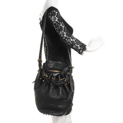 Alexander Wang Pebbled Lambskin Diego Bucket Bag Black Antique Brass Hardware 2 of 7