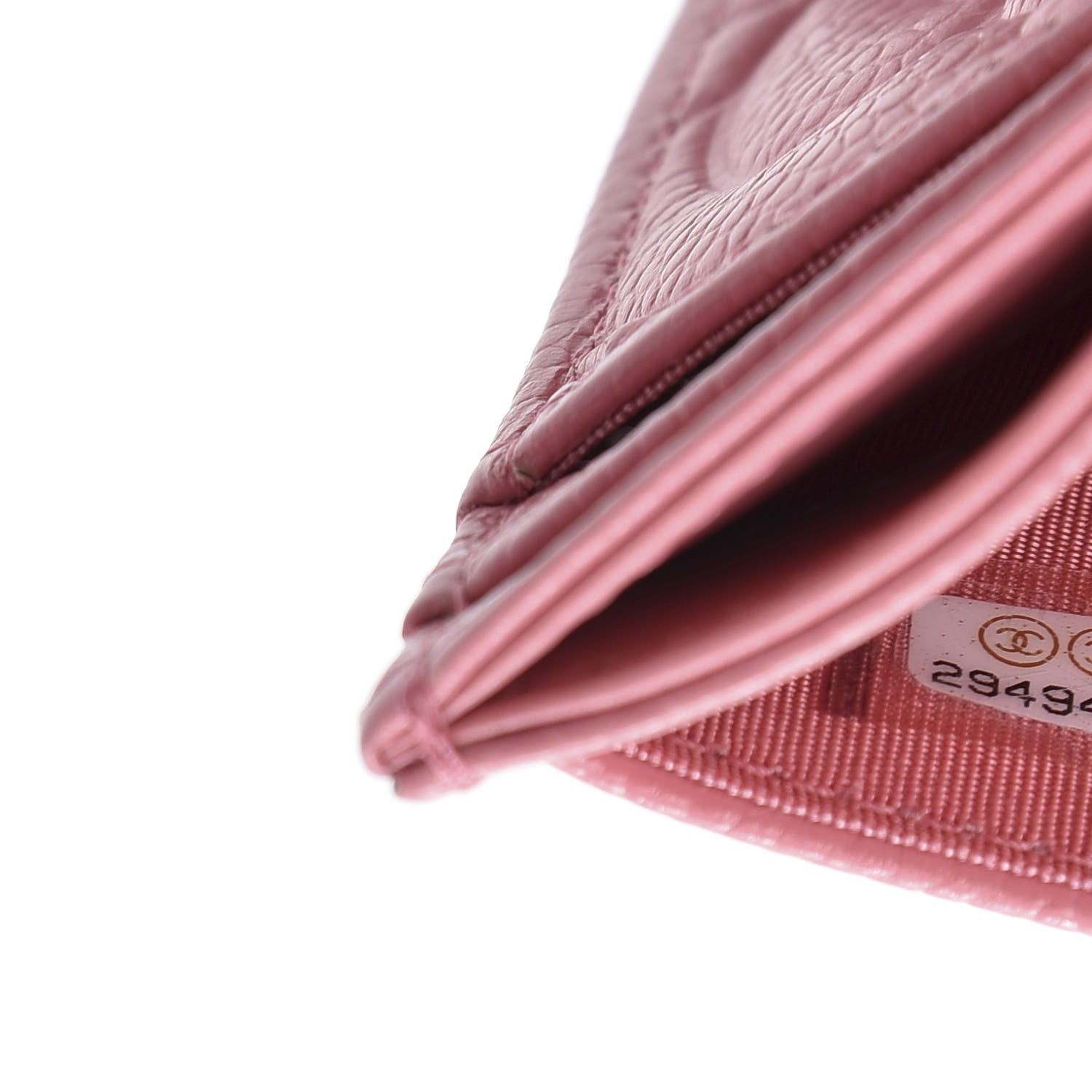 Chanel Caviar Camellia Embossed Card Holder Pink 9 of 10