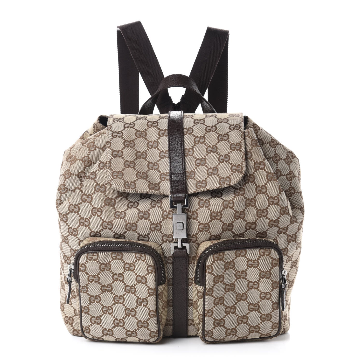 Gucci Monogram Backpack Dark Brown 1 of 14