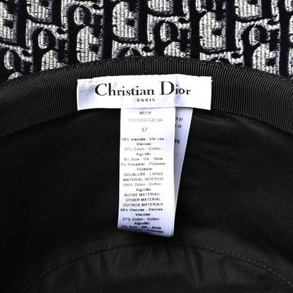 Christian Dior Velvet Oblique Large Brim Bucket Hat 57 Bleu Red 8 of 9